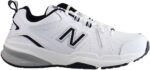 New Balance Men's 608 V5 Casual Comfort Cross Trainer, White/Navy, 9.5 Wide | Fitness & Cross-Training - Image 2