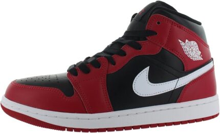 Jordan Men's 1 Mid Black/White-Gym Red (DQ8426 061) - 11 | Basketball