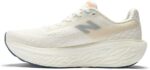 New Balance Women's Fresh Foam X 1080 V14 Running Shoe, Sea Salt/Vintage Indigo/Hot Mango, 9 | Road Running - Image 2