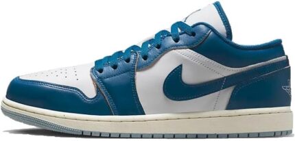 NIKE Jordan Men's 1 Low SE White/Industrial Blue9.5 | Fashion Sneakers