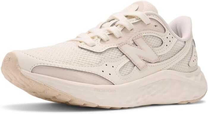 New Balance Women's Fresh Foam Arishi V4 Tira Lux Running Shoe, Angora/Timberwolf/Sea Salt, 9 | Road Running - Image 1