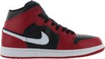 Jordan Men's 1 Mid Black/White-Gym Red (DQ8426 061) - 11 | Basketball - Image 2