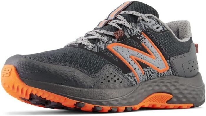 New Balance Men's 410 V8 Trail Running Shoe, Black/Cayenne/Shadow Grey, 11 | Trail Running - Image 1