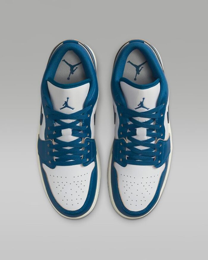 NIKE Jordan Men's 1 Low SE White/Industrial Blue9.5 | Fashion Sneakers - Image 4