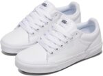 Vans Women's Seldan Shoe | Retro Tennis Inspired Sneakers for Fashion, Work & Everyday Wear, Tumble White/White, 7 | Fashion Sneakers - Image 2
