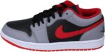 Jordan Men's 1 Low Black/Fire Red-Cement Grey  Basketball