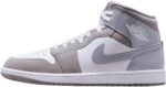 Air Jordan 1 Mid SE Men's Shoes White/Medium Grey/Cool Grey) Size 12 | Fashion Sneakers