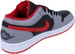 Jordan Men's 1 Low Black/Fire Red-Cement Grey  Basketball - Image 3