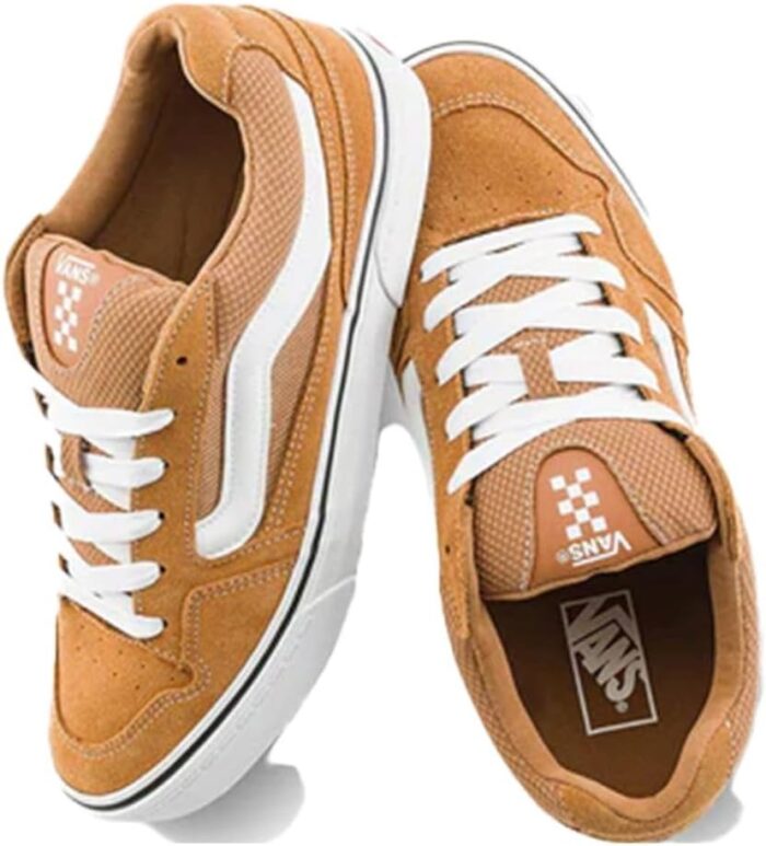 Vans Men's Caldrone Sneaker, Suede/Mesh Brown Sugar, 10 M US | Skateboarding - Image 3