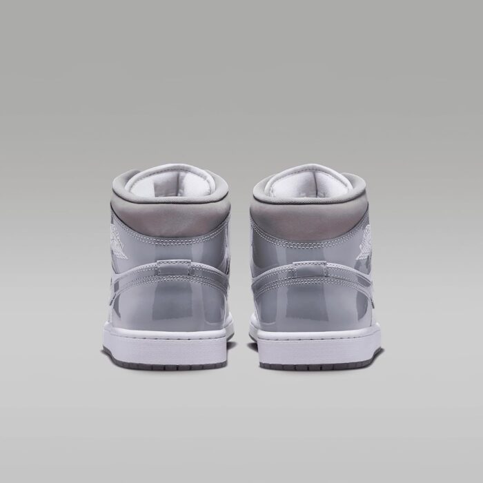 Air Jordan 1 Mid SE Men's Shoes White/Medium Grey/Cool Grey) Size 12 | Fashion Sneakers - Image 6