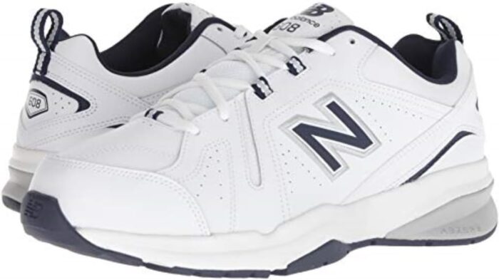 New Balance Men's 608 V5 Casual Comfort Cross Trainer, White/Navy, 9.5 Wide | Fitness & Cross-Training - Image 7