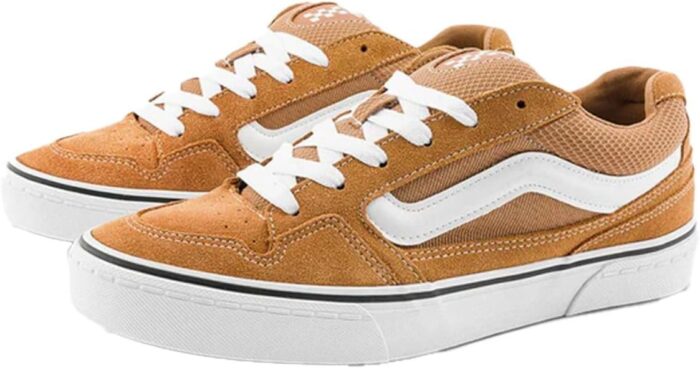Vans Men's Caldrone Sneaker, Suede/Mesh Brown Sugar, 10 M US | Skateboarding - Image 2