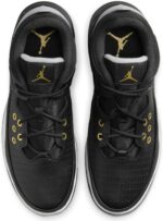NIKE Jordan Max Aura 5 Men's Shoes (DZ4353-017, Black/White/Wolf Grey/Metallic Gold) Size 10 | Basketball - Image 2