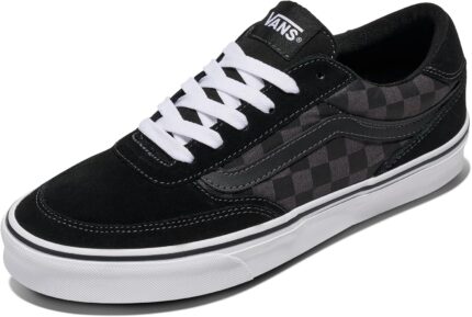Vans Men's Brooklyn LS Shoe | Low-Top Sneakers for Everyday Wear, Walking, Work & Fashion, Black Asphalt, 11 | Fashion Sneakers