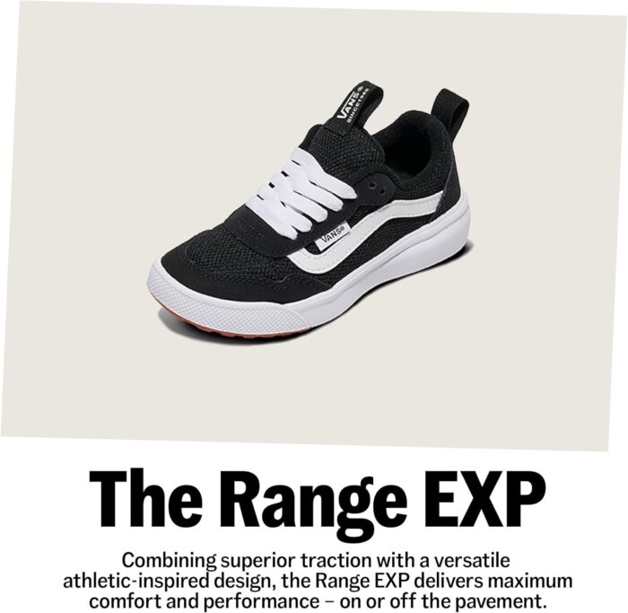 Vans Youth Range EXP Shoe | Boys' & Girls' Athletic Sneakers for Walking, Hiking & Fashion, Suede/Canvas White/Black, 6 | Sneakers - Image 7
