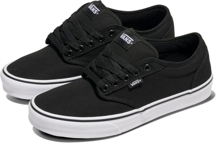 Vans Men's Atwood Shoe | Low-Top Fashion Sneakers for Work, Walking & Casual Everyday Wear, Black/White, 10 | Fashion Sneakers - Image 2