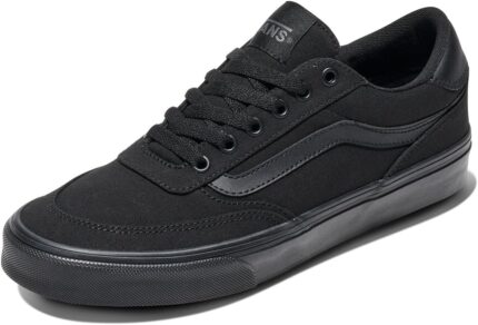 Vans Men's Brooklyn LS Shoe | Low-Top Sneakers for Everyday Wear, Walking, Work & Fashion, Canvas Black/Black, 10.5 | Fashion Sneakers