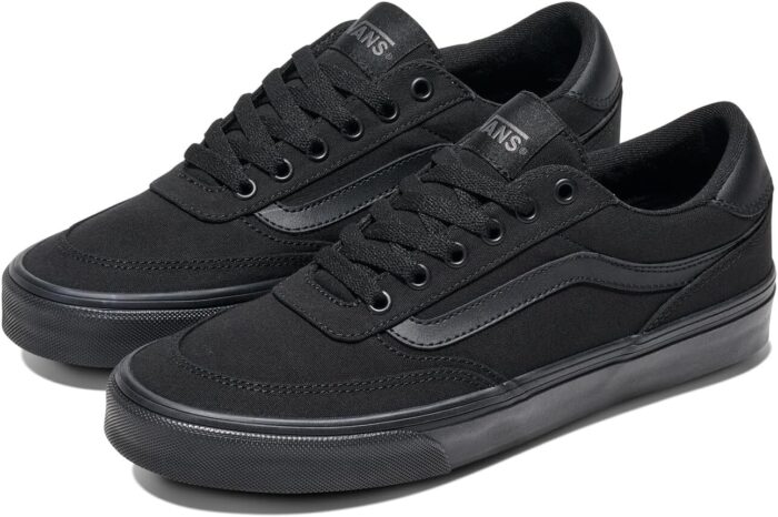 Vans Men's Brooklyn LS Shoe | Low-Top Sneakers for Everyday Wear, Walking, Work & Fashion, Canvas Black/Black, 10.5 | Fashion Sneakers - Image 2