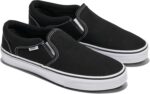 Vans Men's Asher Slip-On Shoe | Comfortable Sneakers for Walking, Fashion & Everyday Wear, Black/White, 10 | Loafers & Slip-Ons - Image 6