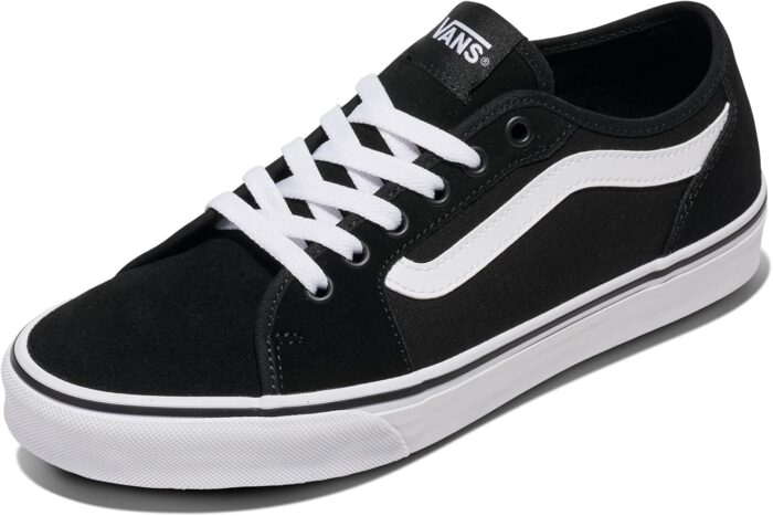 Vans Men's Filmore Decon Shoe | Low-Top Fashion Sneakers with Deconstructed Uppers, Black/White, 10 | Fashion Sneakers - Image 1