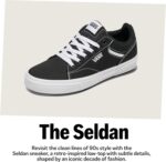 Vans Men's Seldan Shoe | Retro Tennis Inspired Sneakers for Fashion, Work & Everyday Wear, Suede Black/Black, 9.5 | Skateboarding - Image 7
