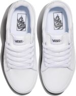 Vans Women's Seldan Shoe | Retro Tennis Inspired Sneakers for Fashion, Work & Everyday Wear, Tumble White/White, 7 | Fashion Sneakers - Image 5