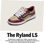 Vans Women's Ryland LS Shoe | Retro Court Sneakers with Tennis Inspired Fashion Details, Canvas Sepia Rose, 8.5 | Fashion Sneakers - Image 7
