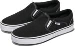 Vans Men's Asher Slip-On Shoe | Comfortable Sneakers for Walking, Fashion & Everyday Wear, Black/White, 10 | Loafers & Slip-Ons - Image 2