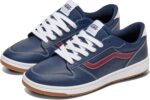 Vans Men's Ryland LS Shoe | Retro Court Sneakers with Tennis Inspired Fashion Details, Leather Dress Blues, 10.5 | Fashion Sneakers - Image 2