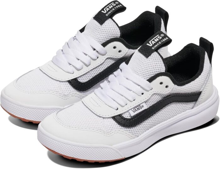 Vans Youth Range EXP Shoe | Boys' & Girls' Athletic Sneakers for Walking, Hiking & Fashion, Suede/Canvas White/Black, 6 | Sneakers - Image 2