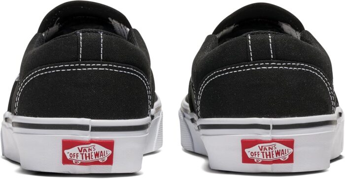 Vans Men's Asher Slip-On Shoe | Comfortable Sneakers for Walking, Fashion & Everyday Wear, Black/White, 10 | Loafers & Slip-Ons - Image 3
