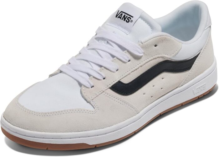 Vans Men's Ryland LS Shoe | Retro Court Sneakers with Tennis Inspired Fashion Details, Black/White, 10 | Fashion Sneakers - Image 1