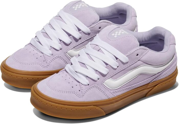 Vans Women's Caldrone Shoe | Chunky Low-Top Fashion Sneakers with Retro-Inspired Style, Suede Gum Evening Haze, 8.5 | Fashion Sneakers - Image 2