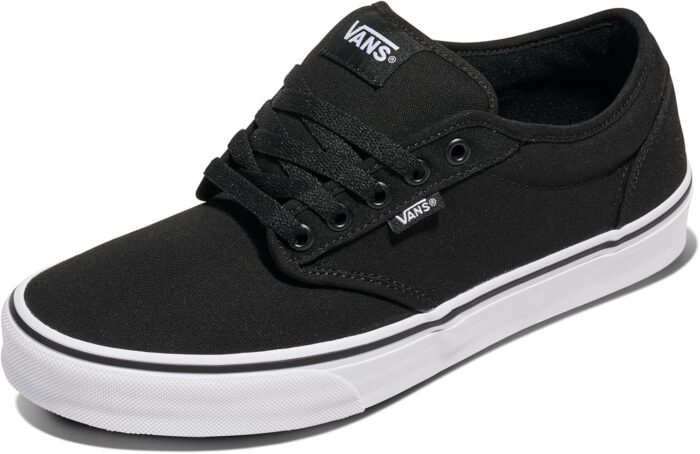 Vans Men's Atwood Shoe | Low-Top Fashion Sneakers for Work, Walking & Casual Everyday Wear, Black/White, 10 | Fashion Sneakers - Image 1