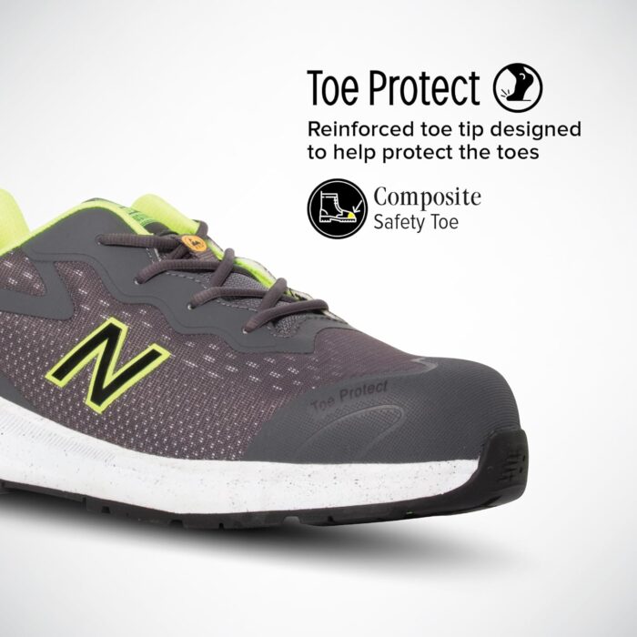 New Balance Men's Composite Toe Logic Industrial Boot, Grey/Lime EH, 9 Wide : Clothing, Shoes & Jewelry - Image 2