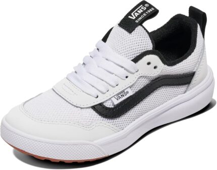 Vans Youth Range EXP Shoe | Boys' & Girls' Athletic Sneakers for Walking, Hiking & Fashion, Suede/Canvas White/Black, 6 | Sneakers