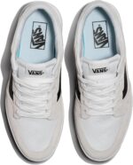 Vans Men's Ryland LS Shoe | Retro Court Sneakers with Tennis Inspired Fashion Details, Black/White, 10 | Fashion Sneakers - Image 5