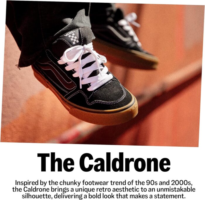Vans Women's Caldrone Shoe | Chunky Low-Top Fashion Sneakers with Retro-Inspired Style, White, 8 | Shoes - Image 7