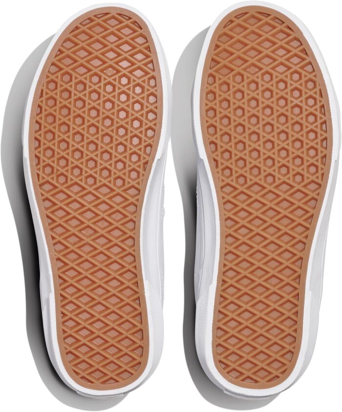 Vans Women's Seldan Shoe | Retro Tennis Inspired Sneakers for Fashion, Work & Everyday Wear, Tumble White/White, 7 | Fashion Sneakers - Image 4