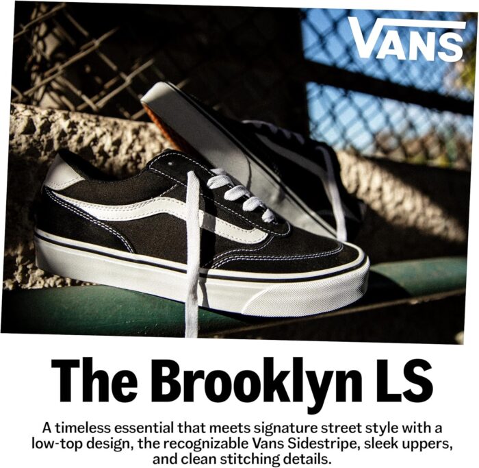 Vans Men's Brooklyn LS Shoe | Low-Top Sneakers for Everyday Wear, Walking, Work & Fashion, Turkish Coffee, 11 | Fashion Sneakers - Image 7