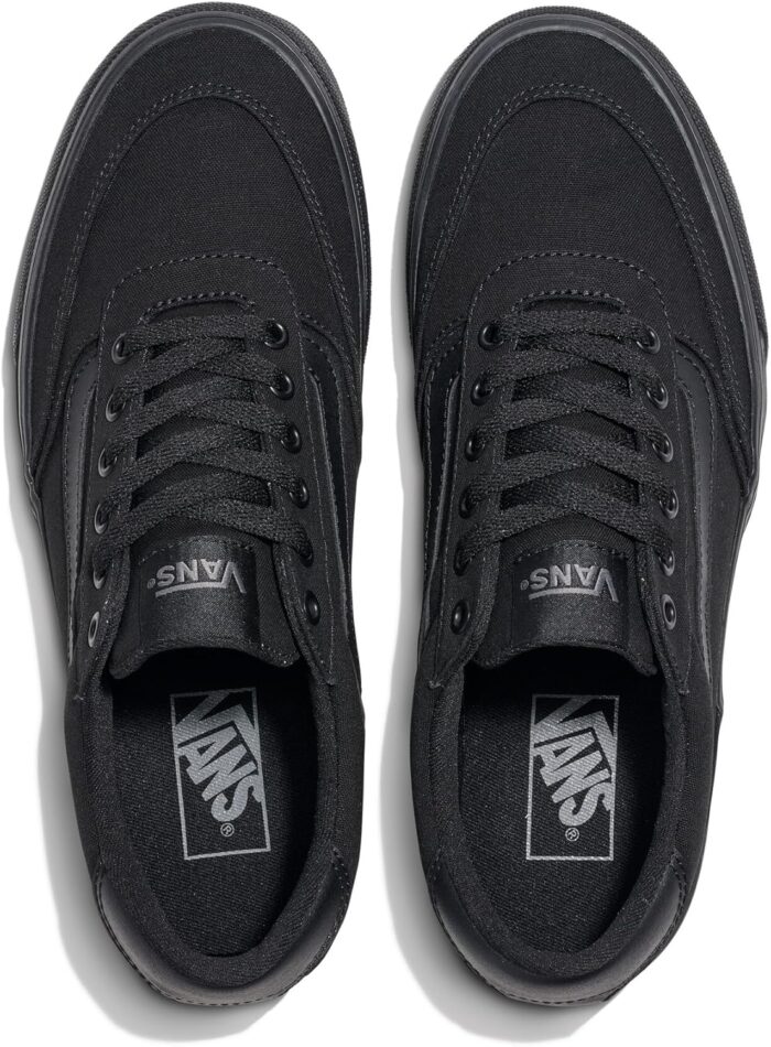 Vans Men's Brooklyn LS Shoe | Low-Top Sneakers for Everyday Wear, Walking, Work & Fashion, Canvas Black/Black, 10.5 | Fashion Sneakers - Image 5