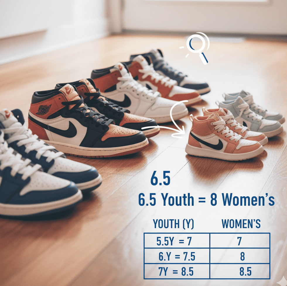 6.5 Youth Mean in Women’s Shoe Size